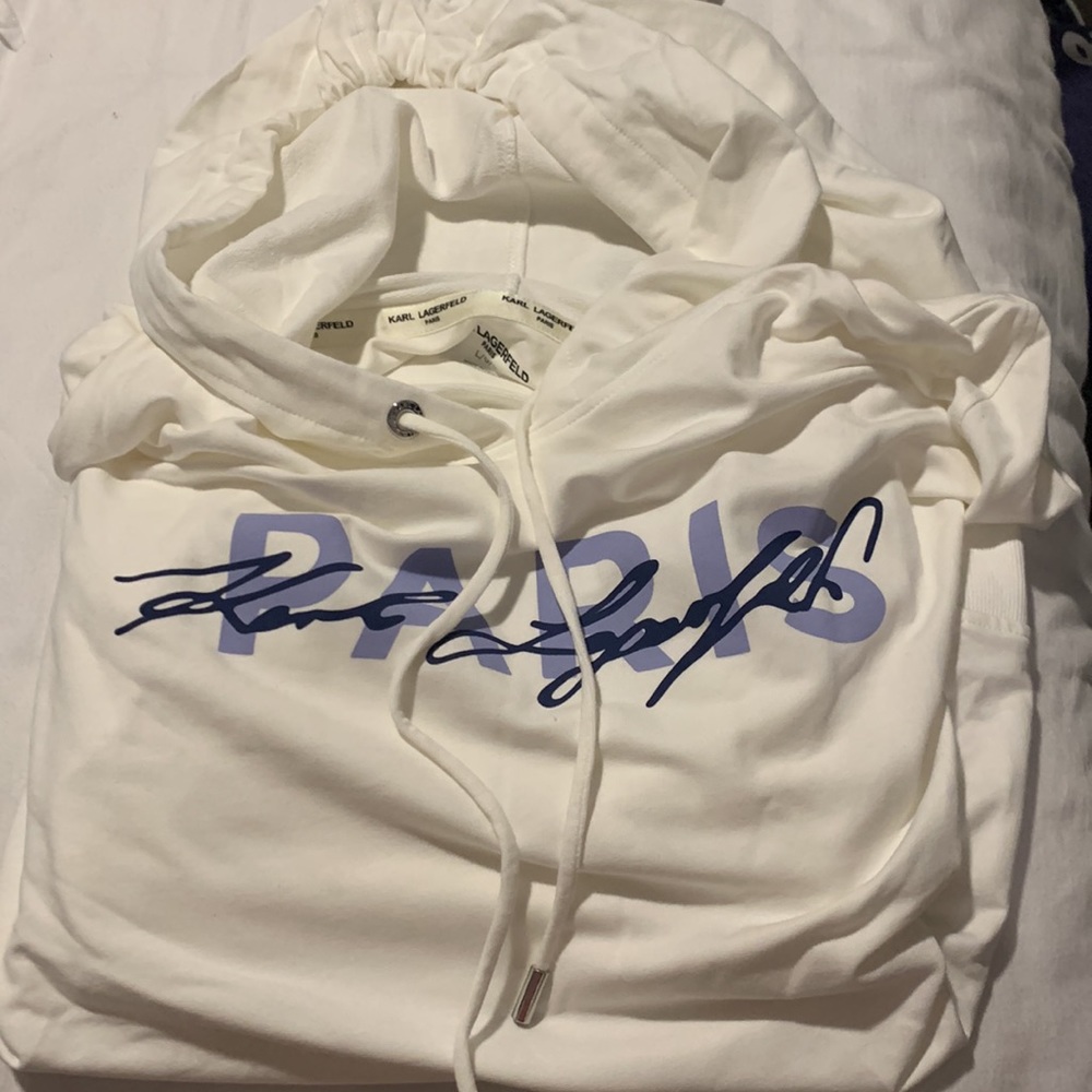 Karl Lagerfeld Paris why Hooded Sweatshirt Size L - Picture 3 of 16